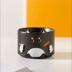 كوب قطة (أسود)