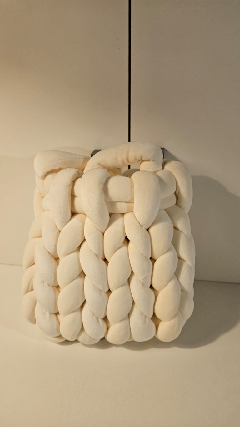 حقيبة نسائية منسوجة صوف ايسلندي (بيج)