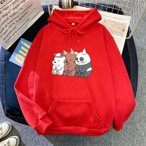 هودي الدببة مقاس (M) (أحمر)