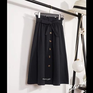 تنورة نسائية قصيرة (مقاس موحد) (أسود)